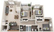 The Lionheart - 3 Bedroom, 2 Bathroom, 1342 sq. ft.