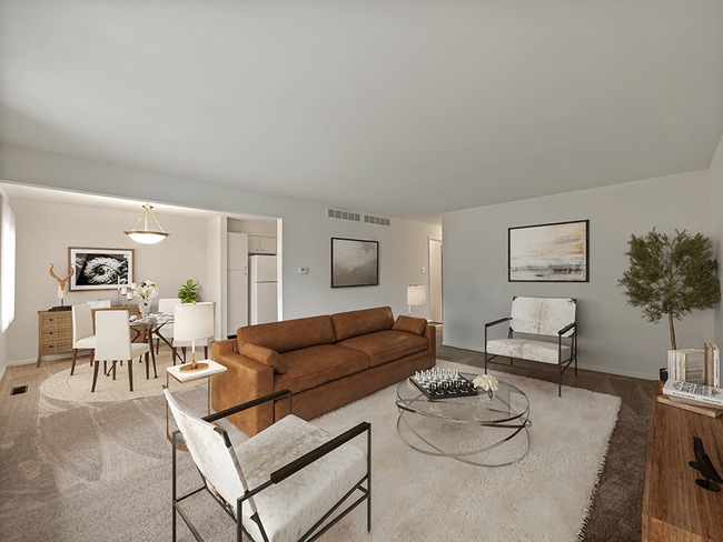 Connected Living and Dining Area