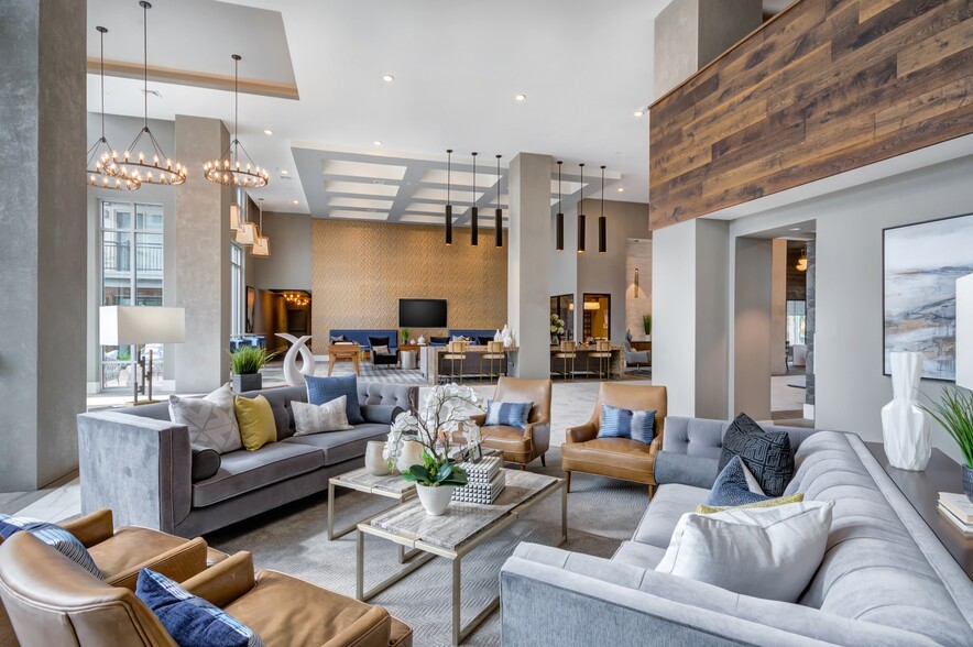 Spacious and stylish clubhouse lounge, perfect for relaxing or socializing with neighbors.