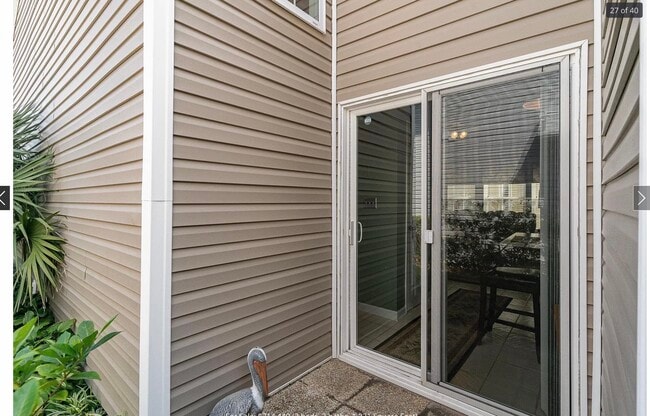 Back patio space for a grill