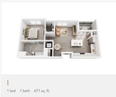 Plan 1 floor plan The Charles Denver West