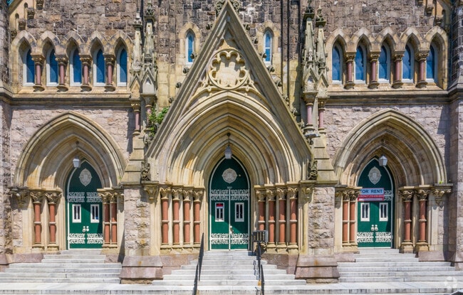 Church Entrance - Steeple Lofts at University City