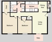 2BR/1BA