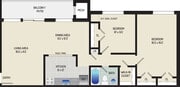 2 BR/ 1 BA (Style E1) | 875 sq. ft.