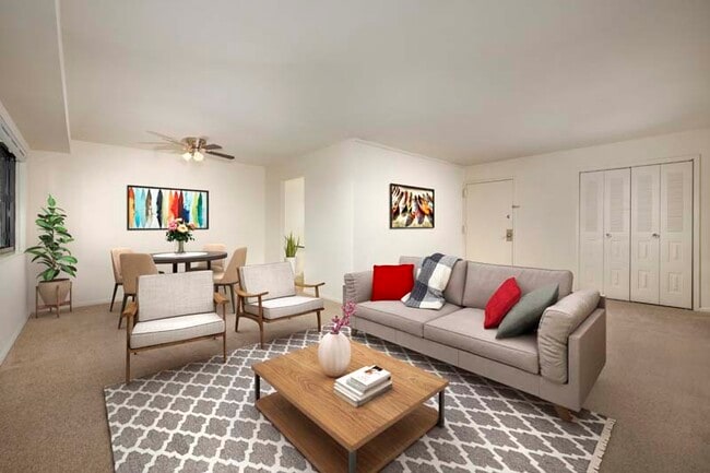 Spacious Living and Dining area at Iverson Towers & Anton House Apartments