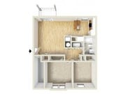Two bedroom floor plan