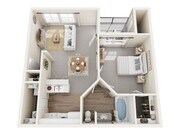 Degas A Floor Plan | 1 Bedroom with 1 Bath | 655 Square Feet | Stonebriar of Frisco | Apartment Homes