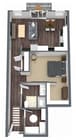 Studio, 1 bathroom