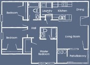 3BR/2BA