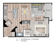 Plano de planta A1 The Madison en City Place