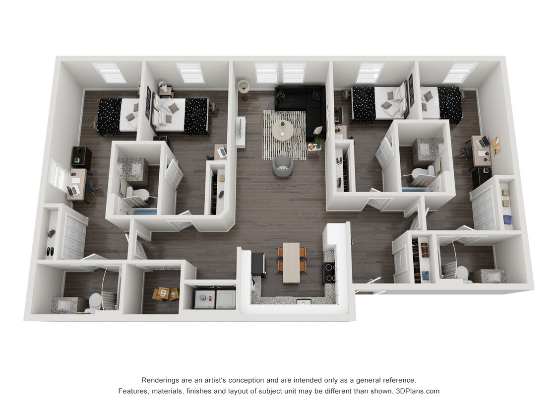 Floor Plan - 4BR/4BA