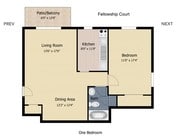 1 Bedroom Jr.