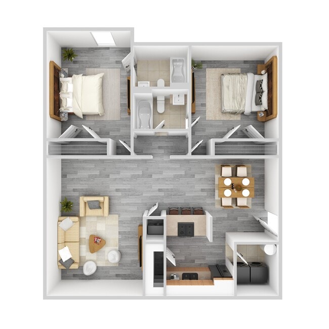 2BR,2Ba (Floor Plan B) - Maple on Melody