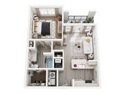 A1 - 1x1 floor plan Arcadia at Waterway Hills