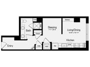 M4 | Studio | 501 Sq. Ft.
