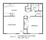 One Bedroom Floorplan
