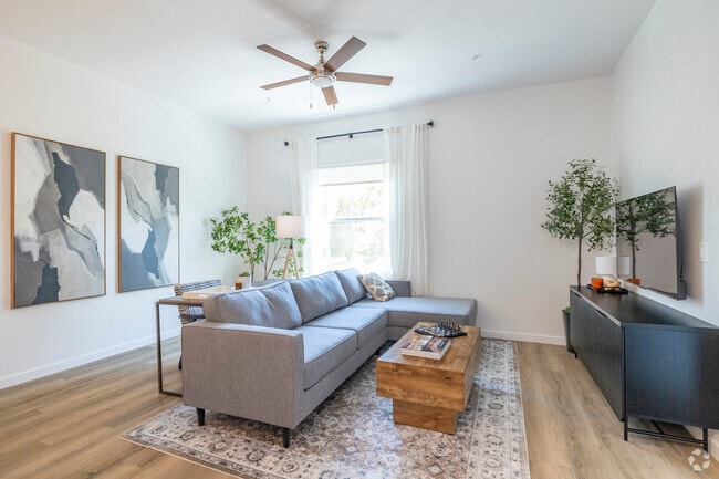 1BR, 1BA - 800SF - Living Room & Dining Room