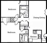 2 BR/1 BA