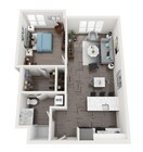1X1 C floor plan Mercato Grove