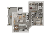 2 Bedroom 2 Bath 993 Square Feet