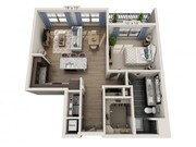 Floor plans are artist’s rendering. All dimensions are approximate. Actual product and specifications may vary in dimension or detail. Not all features are available in every apartment. Prices and availability are subject to change.