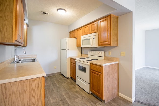 Renovated Kitchen at Crystal Ridge Apartments in Davenport, IA