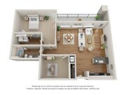 One Bedroom Flex w/Den - B2