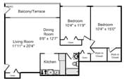2BR/1BA
