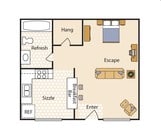 1BR/1BA