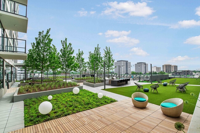 Elevated green space designed for relaxation and connection.
