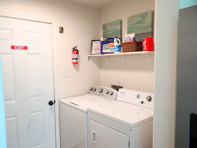 Convenience of washer and dryer inside the home.