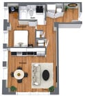 Oak - 1BR - 779sf - 301 401 601 701 801