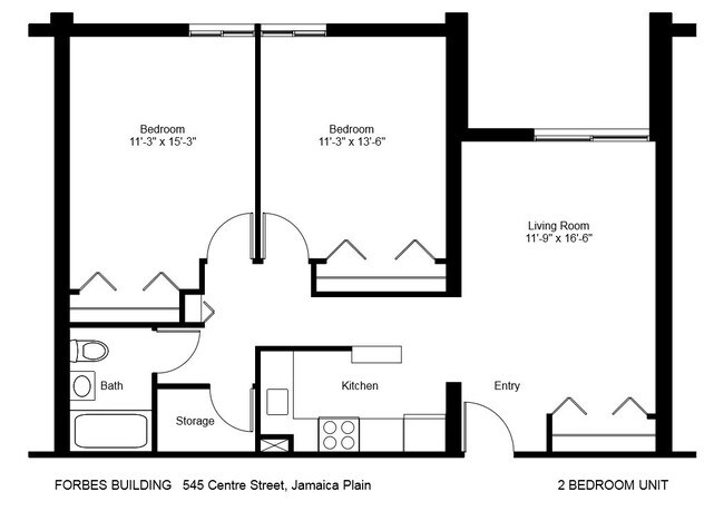 2 Bedroom Floorplan