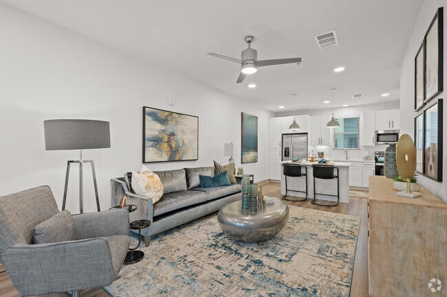 1BR, 1.5BA - 1,076SF Green Teal