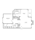 One Bedroom One Bath (712 SF)