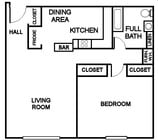 1BR/1BA