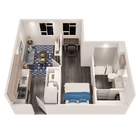 A1: 1BD | 1BA | 494 SF