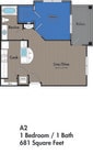 Azure City Living - A2 - 1 Beds - 1 Baths - 681 Sq. ft.