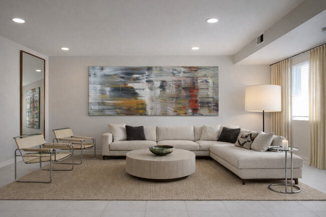 2BR, 2 1/2BA, Penthouse, Unit 312, Living Room - The 700