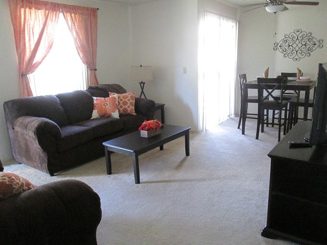 typical living area 2 bdrm, 2 bth