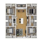 Deep Elm A2 4B4B Furnished Floorplan