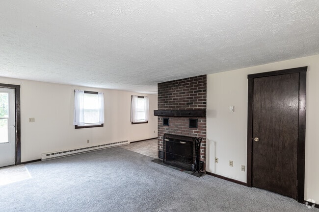 1BR, 1BA With Fireplace - Living Room