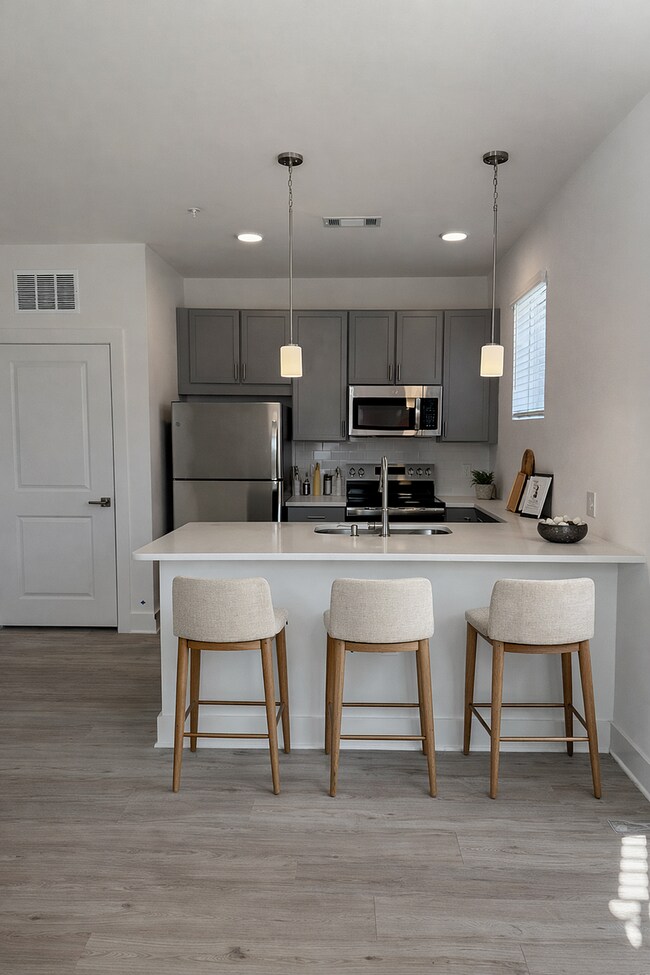 Sawmill kitchen staging - Residences at Sawmill