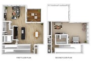 1 Bedroom 1 Bathroom w/ Loft