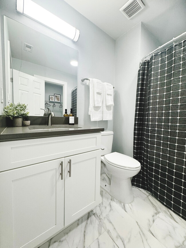 Modern Bathroom with Quartz Countertop