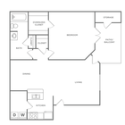 One Bedroom One Bath (875 SF)