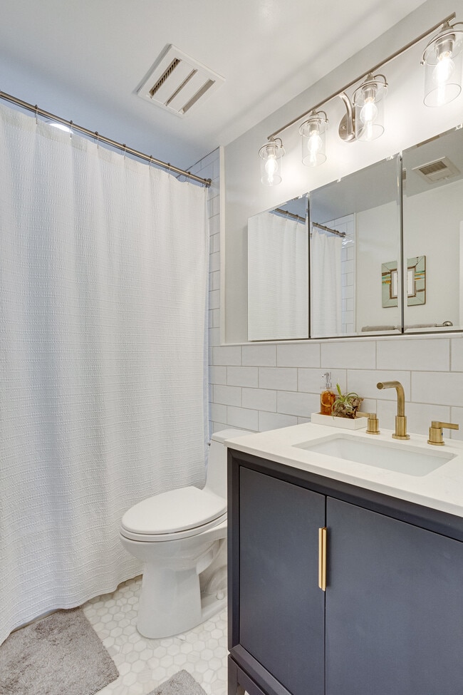 Brand-new bathroom w craftsman details + lots of storage - 1918 18TH STREET NW Unit #46