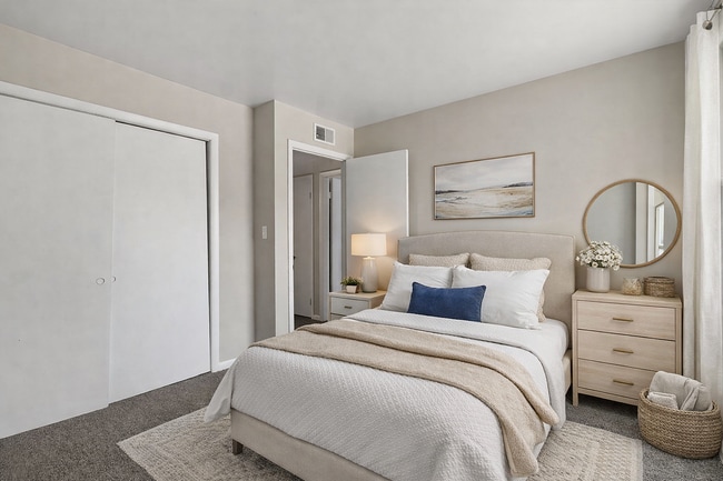 Serene bedroom with coastal accents