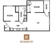 2 Bedroom 1 Bathroom
