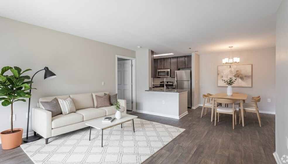 Open Concept Living & Dining Area